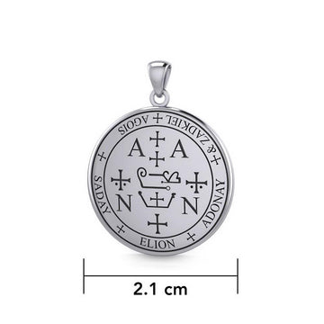 Sigil of the Archangel Zadkiel Small Sterling Silver Pendant TPD6016 - Jewelry